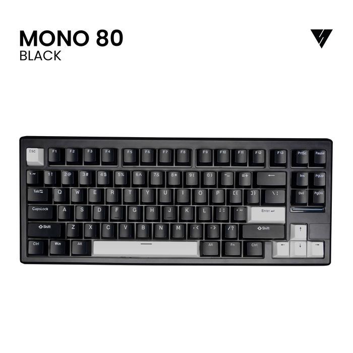 Gambar Vortexseries Vortex Mono Series Wired Gasket Mount Mechanical Keyboard 65% / 75% / 87% TKL Layout Hotswappable Universal - MONO 80 BLACK dari DextMall undefined Tokopedia