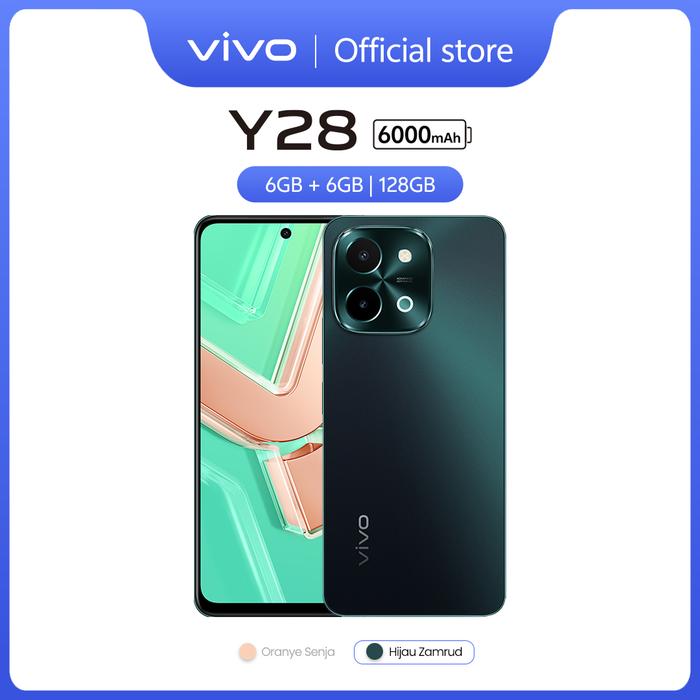 Gambar [ANDRI YADI APPROVED] vivo Y28 (6/128) - 44W FlashCharge+6000mAH, Dynamic Design, Dual Speaker + 300% Audio - Agate Green dari vivo Indonesia undefined Tokopedia