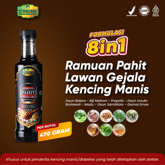 Gambar Madu Syifacare Ramuan Pahit Herbal Mix 8 In 1 Mahoni Brotowali Daun Insulin Sambiloto Untuk Diabetes Gula Darah - 1 Botol dari Habbasyi Oil undefined Tokopedia