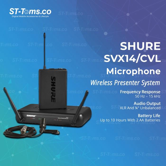Gambar Shure SVX14A/CVL SVX14 CVL Microphone Clip On Wireless System - J9 dari ST-Toms.co undefined Tokopedia
