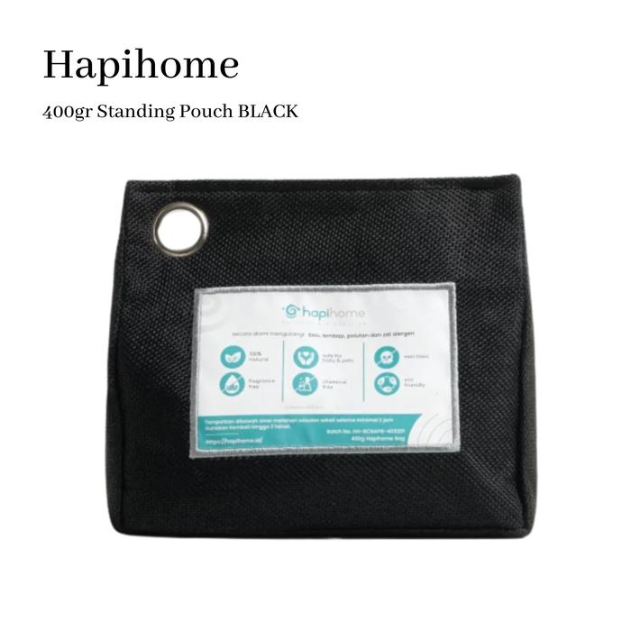 Gambar Hapihome Bamboo Charcoal Air Purifying Bag Arang Bambu Aktif Anti Lembab & Bau - 400GR STANDING POUCH BLACK dari Resellori Indonesia undefined Tokopedia
