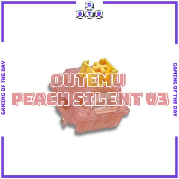 Gambar OUTEMU Peach Silent Linear V3 5 pin PCB mount Factory Lubed Mechanical Switch by GOTD - V3 dari Gaming of the Day undefined Tokopedia