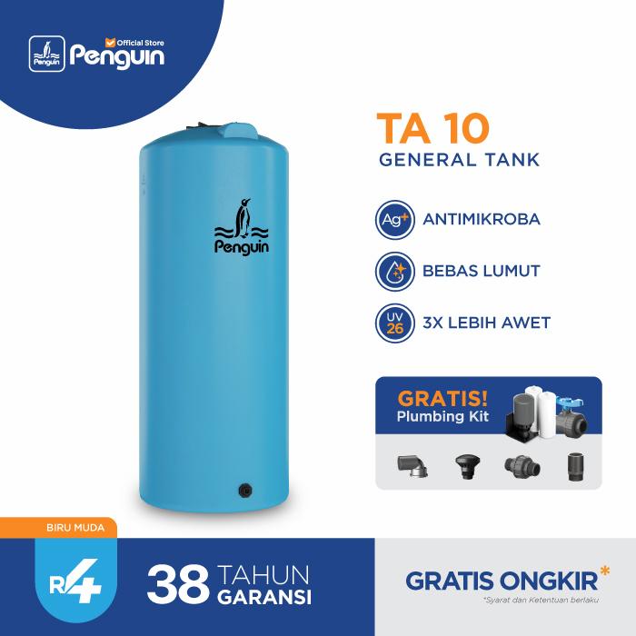 Gambar Penguin TA-10 1000 Liter Toren Tandon Tangki Air - Biru Muda dari Penguin Indonesia undefined Tokopedia