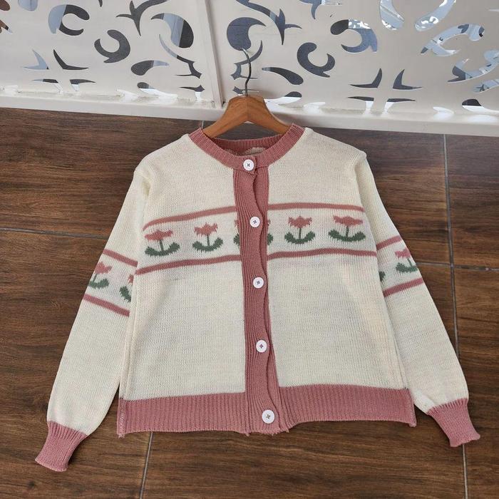 Gambar Sweater Wanita Termurah Berkualitas - TULIP OLIV OFF WHITE OUTHER - Dusty Pink, All Size Fit To L dari SEBARAT undefined Tokopedia