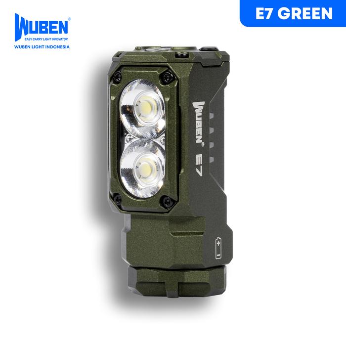 Gambar Wuben E7 Multi-functional EDC Flashlight Senter Kepala - 1800 Lumens 132 Meters - Army Green, 6500K dari Wuben Light Indonesia undefined Tokopedia