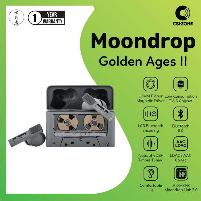 Gambar Moondrop Golden Ages 2 13mm Planar Driver Bluetooth True Wireless TWS dari CSI-ZONE undefined Tokopedia