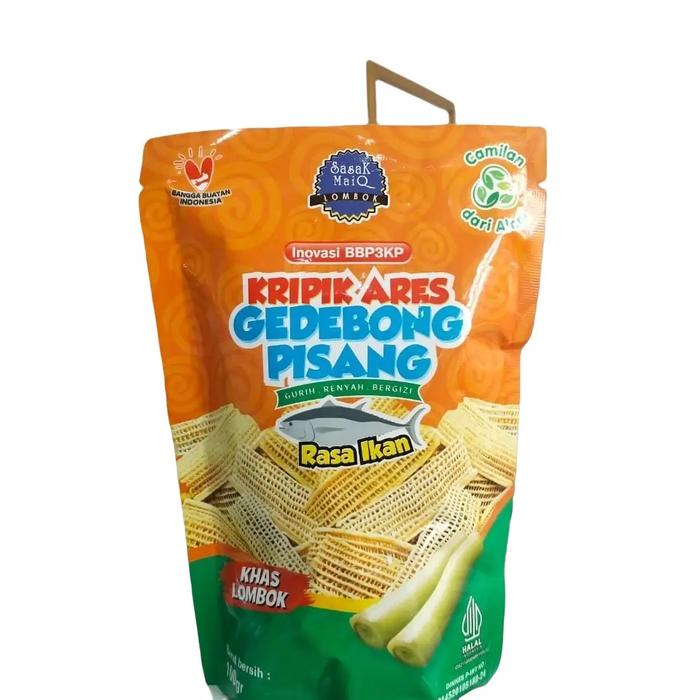 Gambar Oleh oleh Khas Lombok NTB Keripik Ares Gedebong Pisang Rasa Ikan Camilan dari Pusat Oleh Oleh NTB undefined Tokopedia