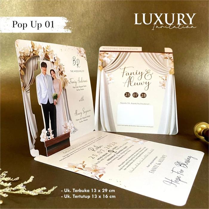 Gambar (50 PCS) UNDANGAN PERNIKAHAN UNIK MEWAH - WEDDING INVITATION POP UP 3D - POP UP 01 dari ashastoreofc undefined 4 Tokopedia