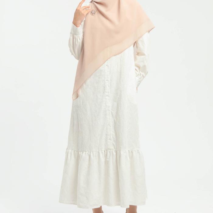 Gambar Cottoncut Syafana dress Mom Gamis muslim wanita - Broken White, Size S-M dari Cottoncut undefined Tokopedia