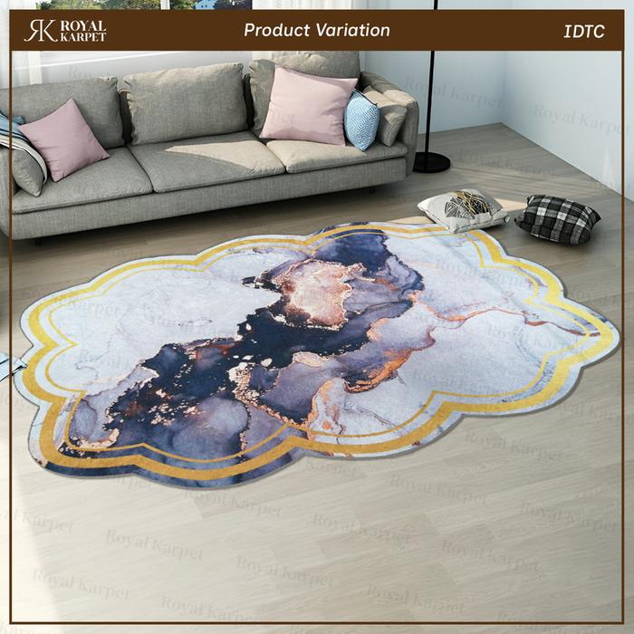 Gambar ROYAL - [ Marble Style ] Karpet Lantai Model Awan Motif Marmer Premium Karpet Ruang Tamu Lembut Anti Slip 100x150cm [01] estetik Karpet kecil untuk kamar - IDTC001 dari Royal Karpet undefined Tokopedia