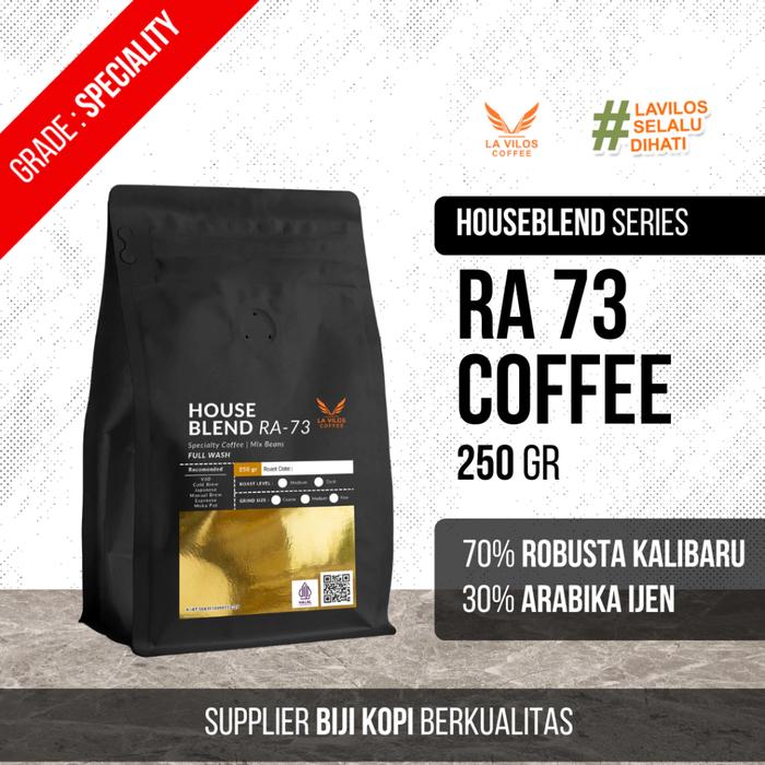 Gambar LA VILOS - RA 73 Coffee House Blend Robusta & Arabika - 250 gr, Biji Kopi dari LA VILOS Official Store_NEW Kota Surabaya Tokopedia