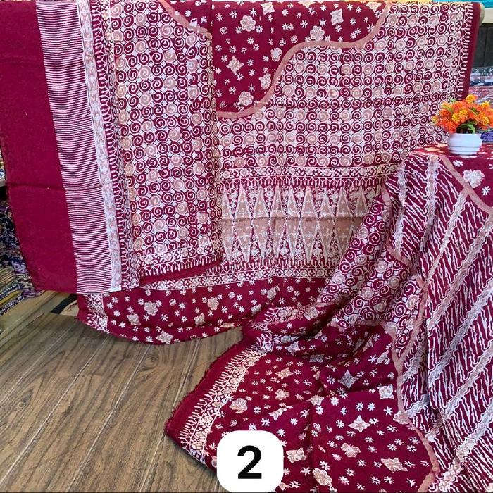 Gambar KAIN BATIK VISCOSE SEMI SUTRA SARIMBIT COUPLE CAP TULIS BATIK FARIZA - B dari Batik Fariza Cirebon undefined Tokopedia