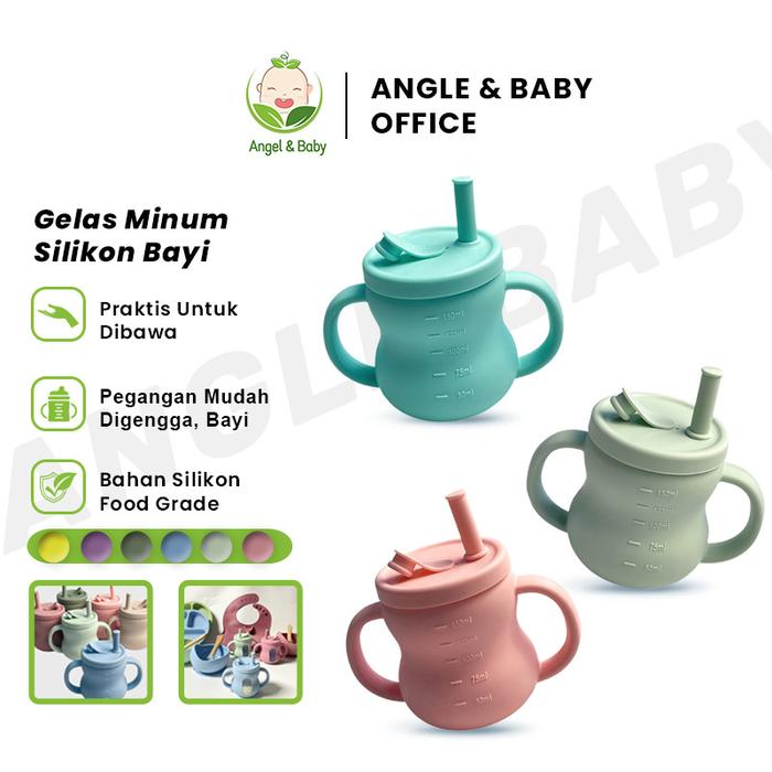 Gambar Gelas Silikon Bayi Bpa Free Baby Safe Training Cup Bayi Anti Tumpah Tempat Minum Bayi Gelas Minum Sedotan Anak Bayi Peralatan Mpasi Bayi Straw Cup Bayi Tempat Makan Bayi Mpasi Peralatan Makan Bayi Set Alat Makan Bayi Premium Silicone Baby Sippy Cup dari TOKO MARIAH ABADI undefined Tokopedia