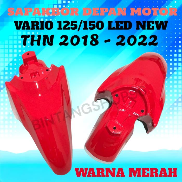 Gambar SPAKBOR slebor DEPAN spakbor depan vario 150 led new MOTOR VARIO 125/150 VARIO ESP 2015-2018 VARIO TECHNO 125 PGM FI LED NEW  PNP BEAT ESP DELUXE GENIO VARIO ADA 8 PILIHAN WARNA - MERAH GROSS, SPAKBOR AJA dari bintangshop96_NEW undefined Tokopedia