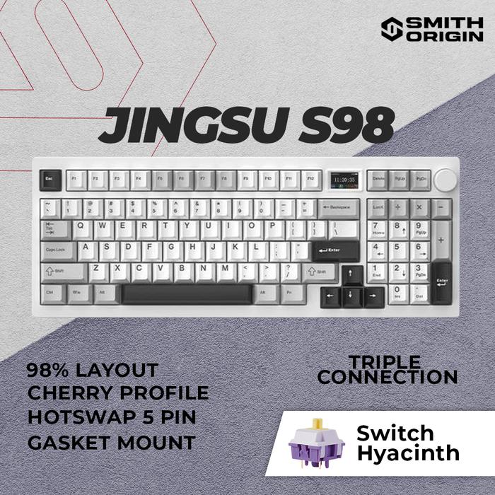 Gambar JINGSU Racing S98 Wireless Tri-Mode Layout 98% RGB Mechanical Keyboard - Interstellar  dari SmithOrigin undefined Tokopedia