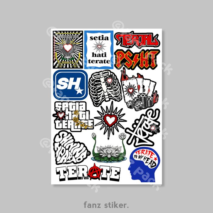 Gambar STIKER PSHT TERATE ISI 14pcs - ANTI AIR, STIKER PERGURUAN | STIKER SILAT, HELM, LAPTOP, CASE HP VOL 18 - PSHT dari Fanz stiker 2 undefined Tokopedia