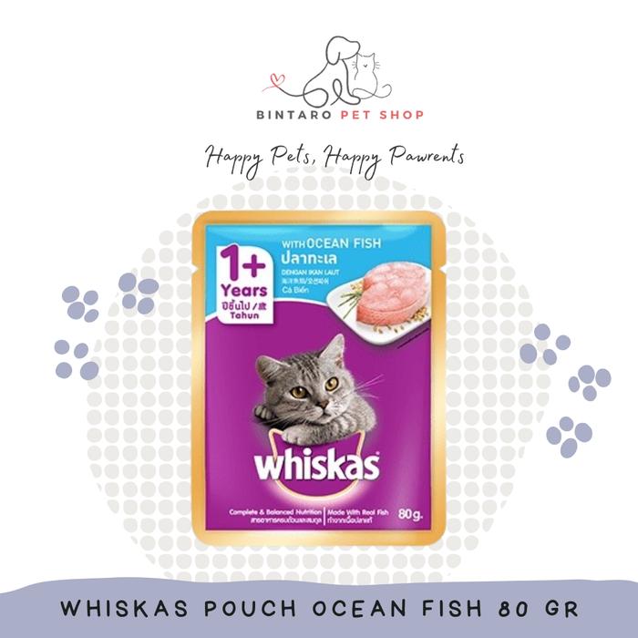 Promo WHISKAS POUCH OCEAN FISH 80 GR di Bintaro Petshop Tokopedia