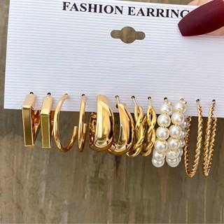 Gambar [Isi Banyak] Set Anting Hoop Studded Earrings Anting Hijab Aning Bohenmian Earrings Anting Stud Anting Hook Anting-Anting Emas Anting Kekinian Vintage Anting Silver Import - H-2221 dari Shopaholicurban undefined Tokopedia