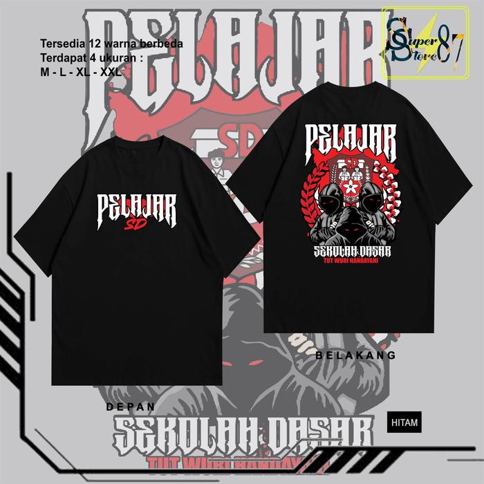 Gambar Kaos Pelajar Sd / Baju Distro Sekolah Dasar Tut Wuri Handayani / Atasan pria wanita Dewasa | SS11 | - Hitam, M dari Super.Store87 undefined Tokopedia