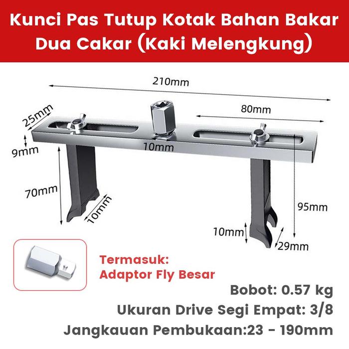 Gambar 【COD】FEXON Kunci Fuel Pump Fuel Tank Lid Removal Tool Mobil Eropa Fuel Pump Removal Tool Alat Kunci Pembuka Cover Tanki Pompa Bensin 2 Jaw Fuel Adjustable Spanner Wrench Alat - 1pcs dari Merapi Magic undefined Tokopedia