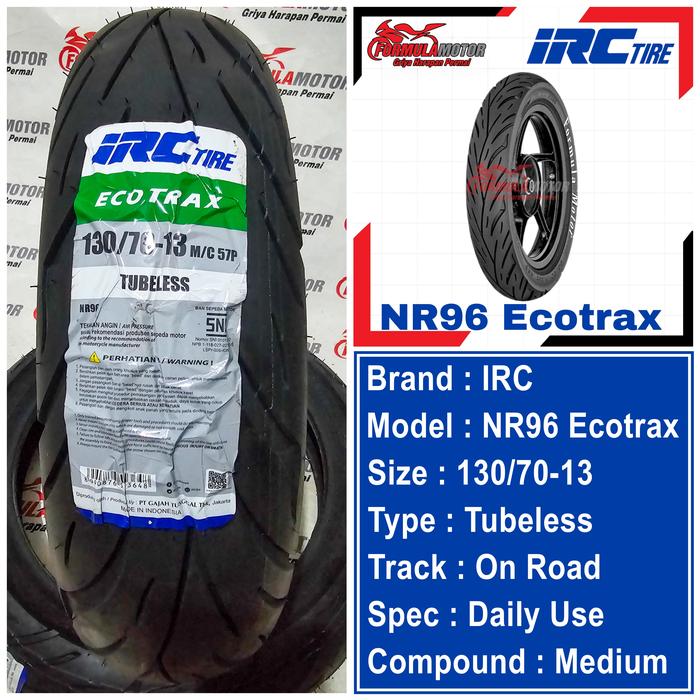 Jual IRC Ring 13 Tubeless All Type (Ban Tubles Motor NMAX, ADV, PCX-160 ...