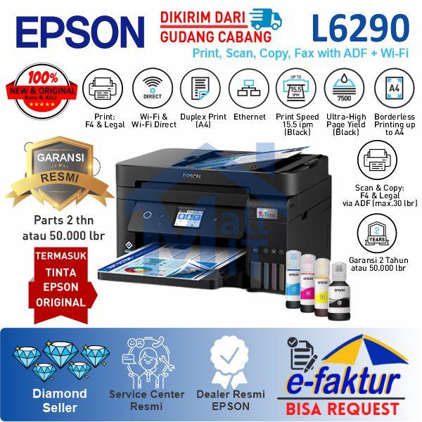 Gambar Printer Epson L6290 L 6290 L-6290 Duplex All in One F4 ADF WIFI dari Mall IT Jakarta undefined Tokopedia