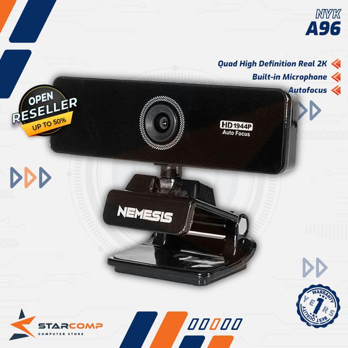 Gambar Webcam NYK A96 Severus QHD 2K 5MP 60Fps Auto Focus With Microphone dari Starcomp Origin undefined Tokopedia