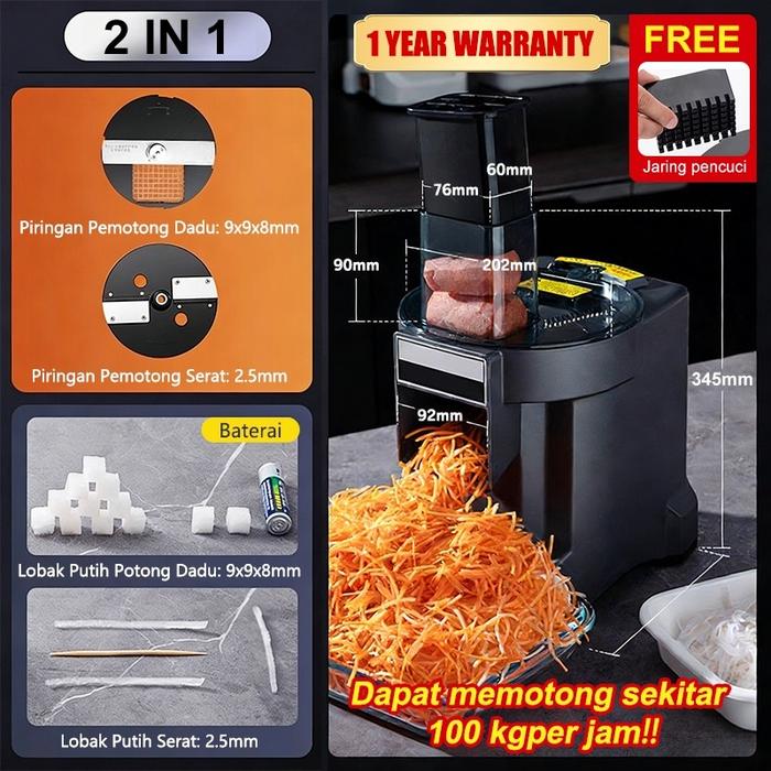 Gambar Lenodi/8-in-1 Vegetable Fruit Slicer/Alat Iris Buah dan Sayur Multifungsi, Pemotong Kentang, Wortel, Timun, Apel - Praktis & Cepat, Hemat Waktu! - 2-in-1 Dua Fungsi dari LENODI undefined Tokopedia