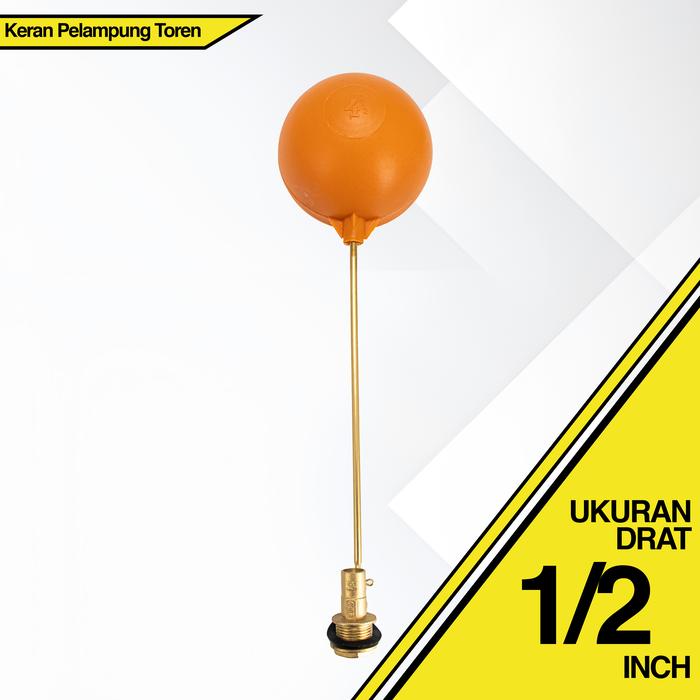 Gambar Pelampung Toren Otomatis Pelampung Bola Kuningan Homeneeds 1/2" 3/4 " 1 " Inch JS-143+JS-144+JS-145 - 1/2 Inch dari homeneeds_NEW Kota Surabaya Tokopedia
