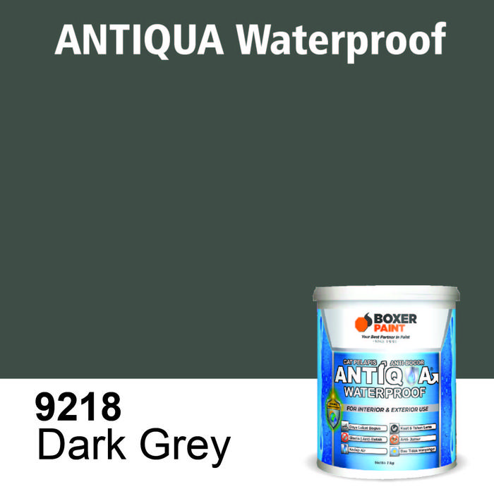 Gambar (20 KG) Cat Anti Bocor Anti Lembab ANTIQUA Waterproof - 9218 Dark Grey dari Boxer Paint Official Store undefined Tokopedia
