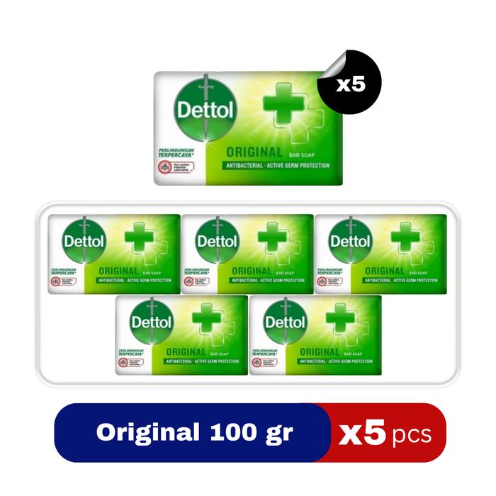 Gambar Paket Murah Sabun Mandi Batang Dettol Original / Lasting Fresh / Fresh / Re-Energize / Cool / Skincare Bar Soap 100 gr x5 Pcs - Original dari Francy Shop undefined Tokopedia