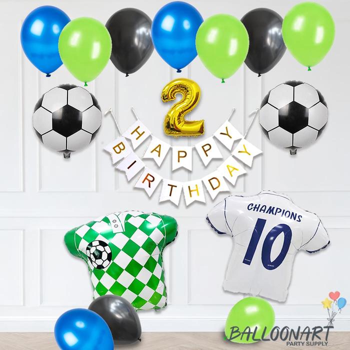 Gambar SOCCER SIMPLE DECORATION SET/BALON FOIL BOLA SEPAK/DEKORASI ULANG TAHUN/FOOTBALL/HAPPY BIRTHDAY KID - HEMAT, 1 dari BalloonArt Party Supply undefined Tokopedia