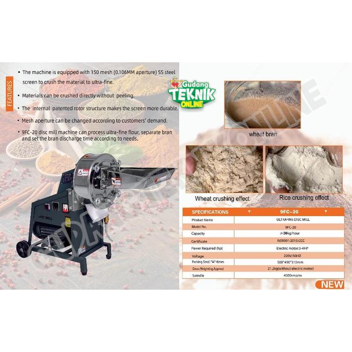 Gambar Mesin Giling Tepung LISTRIK YAMASUKA YSP DM20SSE 3HP / Disk Mill Mesin Gilangan Penggiling Beras Jagung Jadi Tepung Penepung Dinamo Motor Listrik YSP-DM20SSE YAMASUKA dari Zukimak undefined Tokopedia