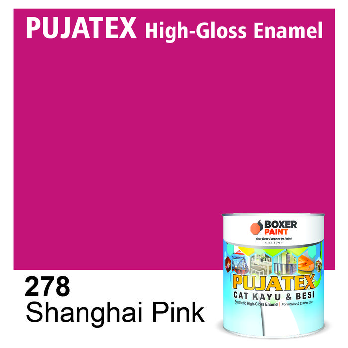 Gambar (5 LT) Cat Kayu & Besi Premium PUJATEX Synthetic High-Gloss Enamel - 278 Shanhai Pink dari Boxer Paint Official Store undefined Tokopedia