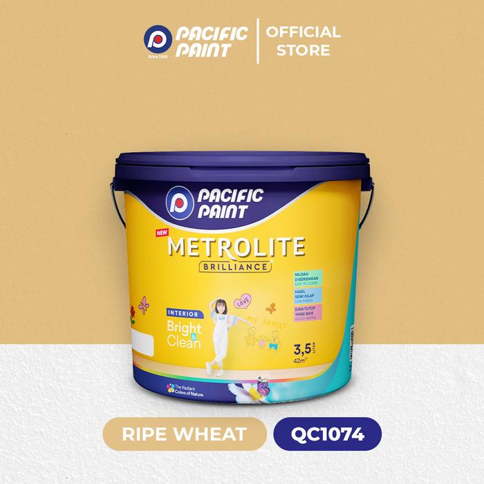Gambar Metrolite Brilliance Bright & Clean Pastel 3.5 Liter - VI - Ripe Wheat dari Pacific Paint Indonesia undefined Tokopedia