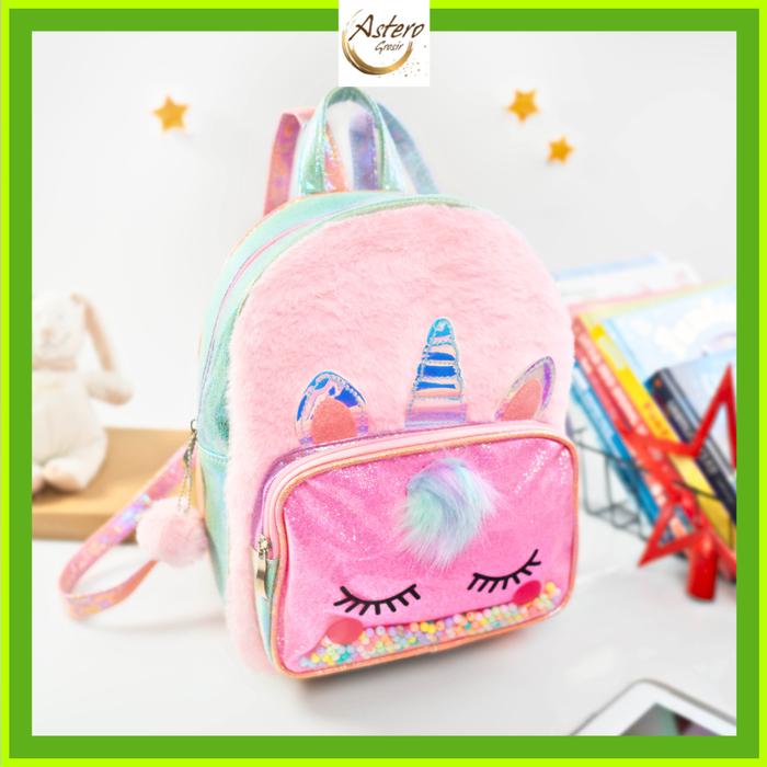Gambar Tas Sekolah Ransel Besar Anak SD TK Remaja Fashion Unicorn Sparkling dari AsterooGrosir undefined Tokopedia