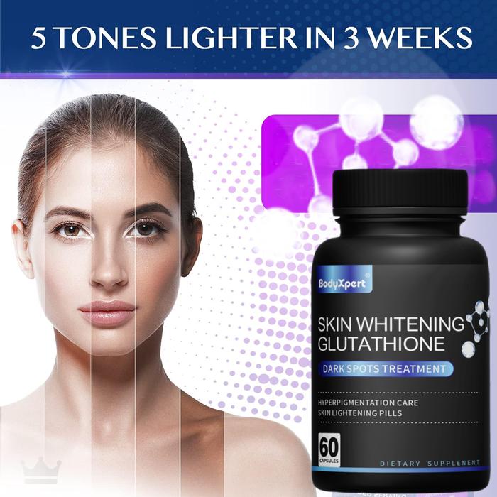 Gambar Glutathione -Whitening Capsules - memutihkan tubuh dan menghilangkan bekas jerawat - mencerahkan warna kulit dan menciptakan tubuh alami dan mengkilap | 60 kapsul dari Goodchenweileshangmao undefined Tokopedia
