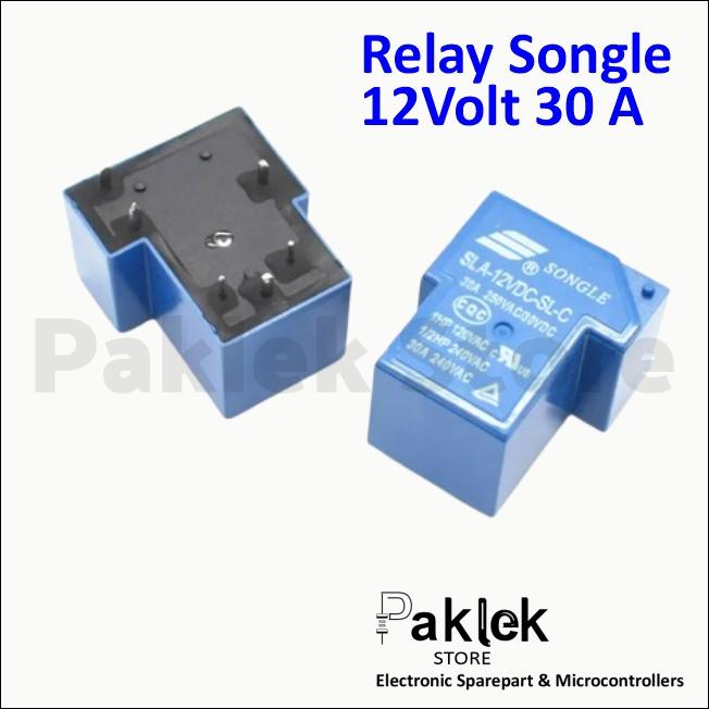 Gambar Relay Songle 12V 30A – SPDT Power Relay PCB Mount 5 Kaki | Paklek Store dari paklek-store undefined Tokopedia