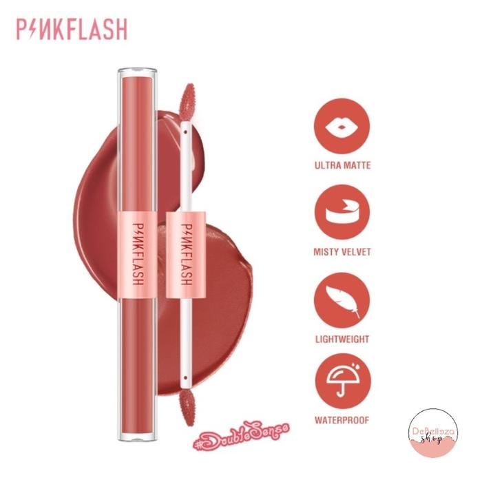 Gambar PINKFLASH PF L13 Duo Lipgloss 2 IN 1 Dual-ended Lipcream Ombre - M02 dari Missbeaushop undefined Tokopedia