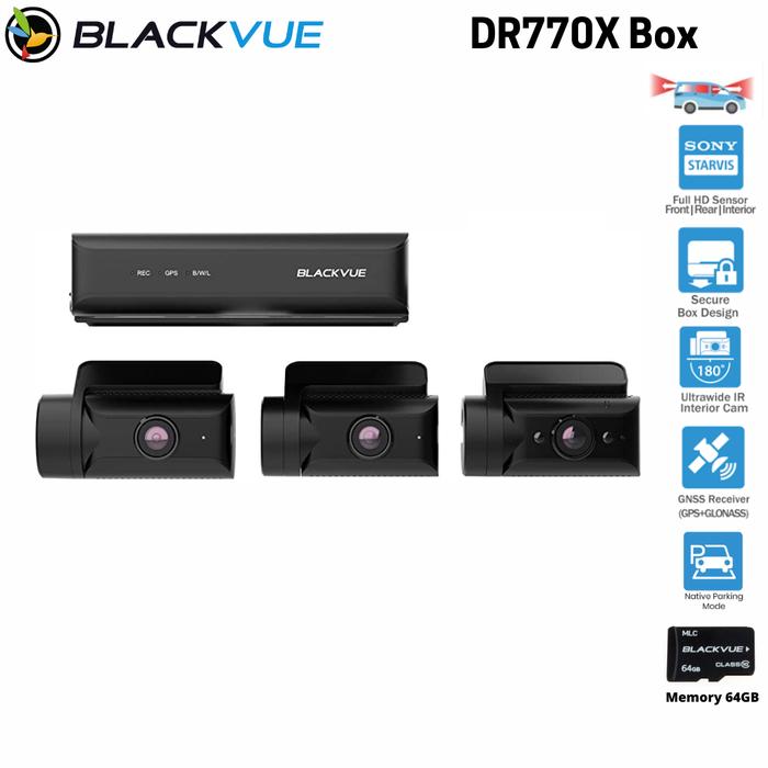 Gambar Blackvue DR770X Box 3 kamera Front, Rear, Interior, Cloud Dashcam - DR770X BOX 3CH dari Blackvue Indonesia undefined Tokopedia