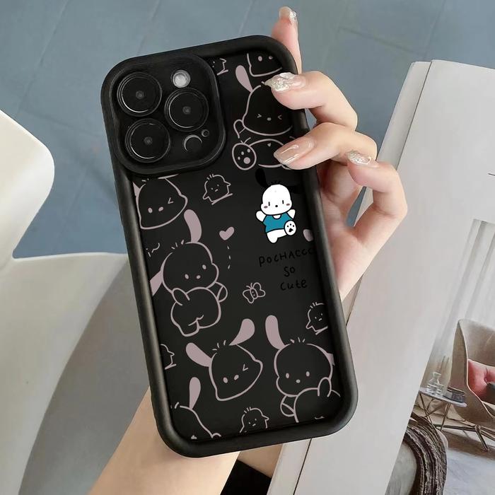 Gambar CASE Cocok untuk casing iPhone 11 12 Pro 14 15 13 Pro Max XR 7 8 6 6 S Plus 2024 Ampelas Lubang Winnie The Pooh Sillicone Case - Black Pochacco, iPhone 7+/8+ dari Phone Mate_NEW undefined Tokopedia