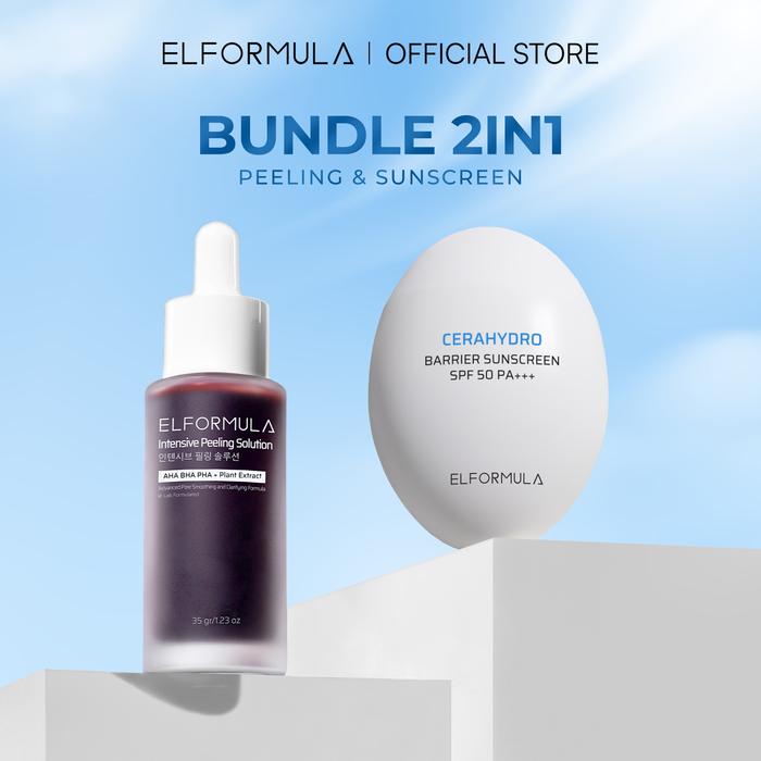 Gambar ELFORMULA Bundle 2in1 - Intensive Peeling Solution + CeraHydro Barrier Repair Sunscreen SPF 50+++ dari Elformula.ofc undefined Tokopedia