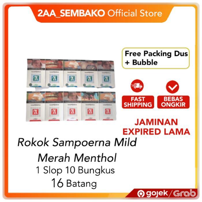 Gambar STOK TERBATAS !!!! ROKOK SAMPOERNA MILD MERAH / MENTHOL HIJAU 1 SLOP ISI 10 PCS X 16 BATANG TERJANGKAU - merah1slop dari elijahfyk996 undefined Tokopedia