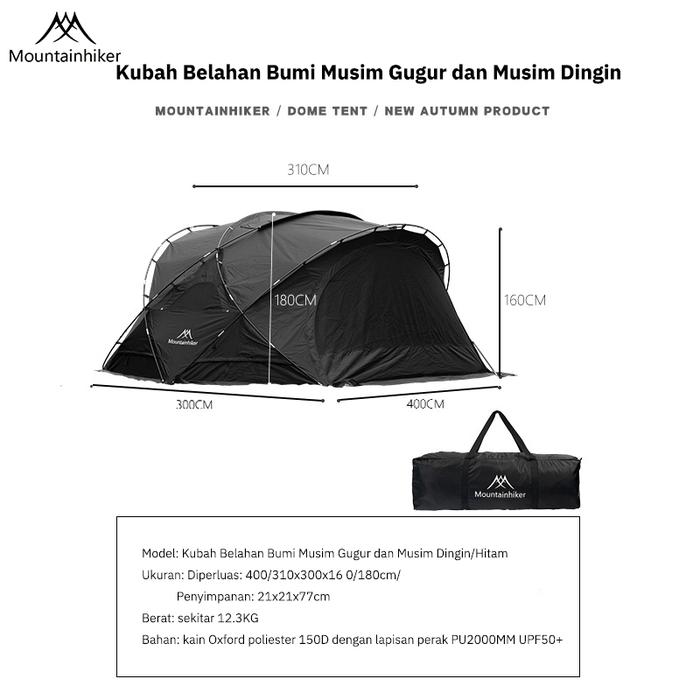Gambar Mountainhiker Tenda berkemah kubah belahan bumi luar ruangan kanopi tenda berkemah Camping Outdoor Hujan Kursi - hitam dari 1mountainhiker undefined Tokopedia
