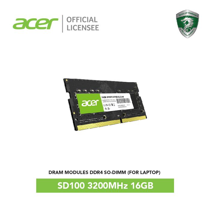 Gambar ACER SD100 DDR4 3200 SO-DIMM [Notebook RAM] - 16GB dari BIWIN Indonesia undefined Tokopedia