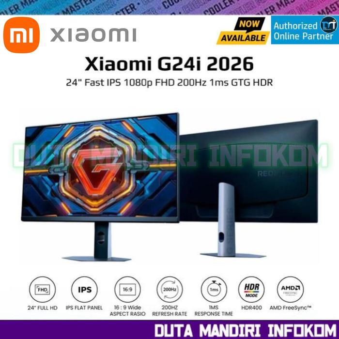 Gambar Xiaomi G24i 24" I G24i 2026 24" Inch - FHD 1080p Fast IPS 1ms HDMI DP FreeSync Silky Smooth Gaming Monitor I - G24i 2026 24" Inch 200Hz dari Duta Mandiri Infokom Kota Administrasi Jakarta Pusat Tokopedia