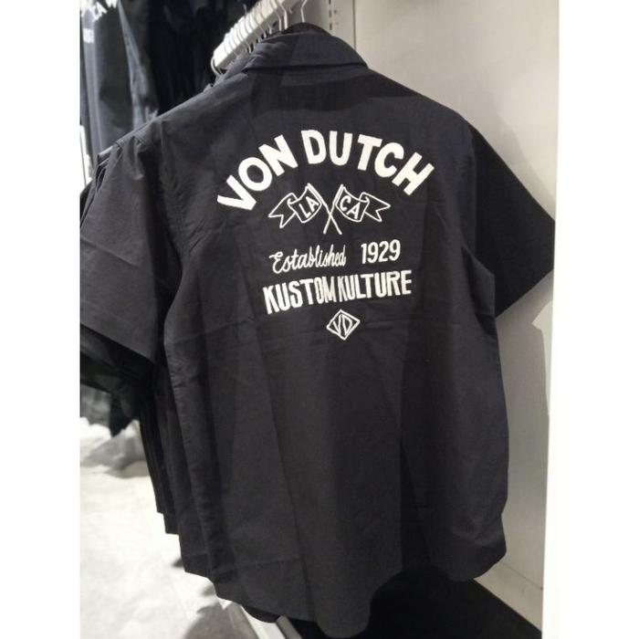 Gambar KEMEJA VON DUTCH ORI LA CA BORDIR - BLACK - Hitam, XL dari SARAH ULFA undefined Tokopedia