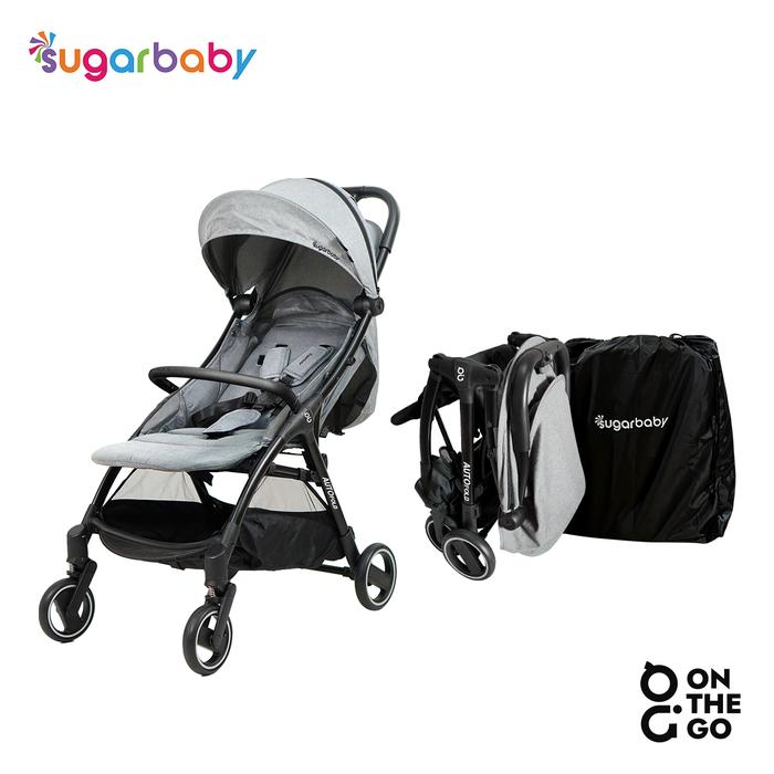 Gambar Sugarbaby Stroller On The Go Kereta Dorong Bayi / Stroller Bayi / Stroller AutoFold BPA Free - GREY dari Sugarbaby.co.id undefined Tokopedia
