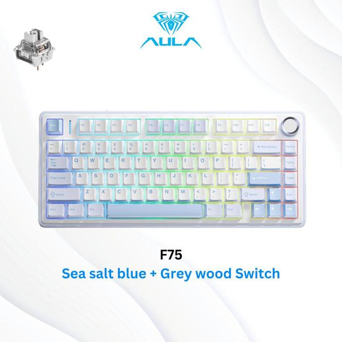 Promo [Exclusive Live RivelKasih] AULA F75 Gasket Mechanical Keyboard 3 ...