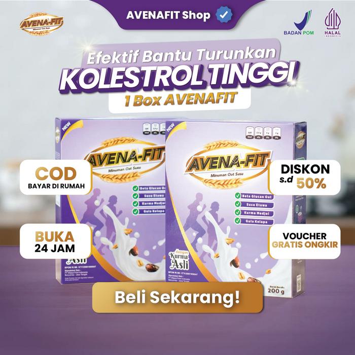 Gambar AVENAFIT Minuman Oat Untuk Sarapan & Kontrol Kolesterol dengan Beta Glucan Oat, Susu Kambing Etawa, Kurma Medjool, dan Gula Kelapa - Sereal Oatmeal Food Granola dari AVENA-FIT MALL undefined Tokopedia